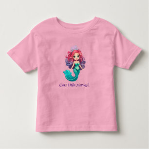 Camiseta De Bebé Pequeña princesa de sirena rosa arco iris niños co