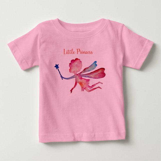 Camiseta De Bebé Pequeña Princesa Fairy Tutu Bodysuit, Rosa (Anverso)