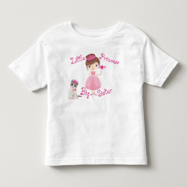Camiseta De Bebé Pequeña Princesa Gran Hermana (Anverso)