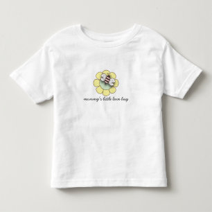 Camiseta De Bebé Pequeña Rosa linda Abeja Bug de amor