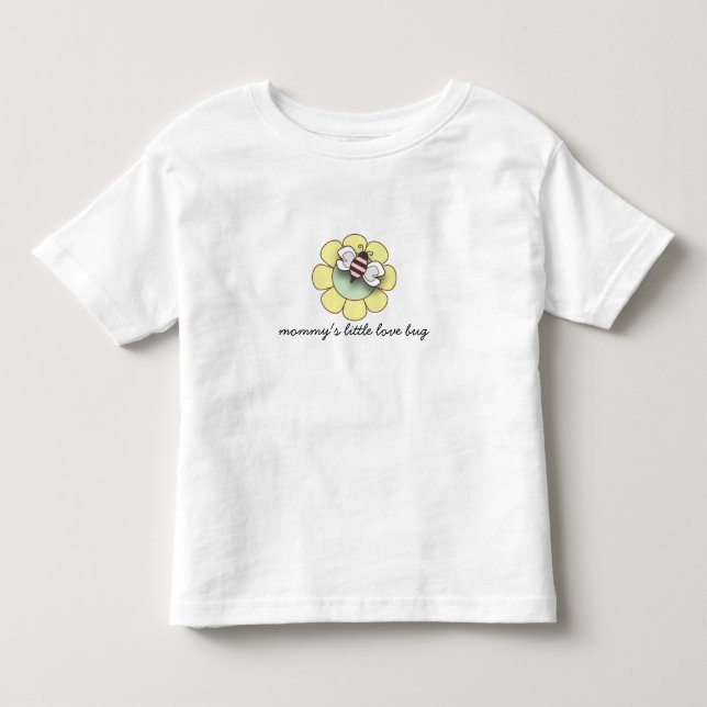 Camiseta De Bebé Pequeña Rosa linda Abeja Bug de amor (Anverso)