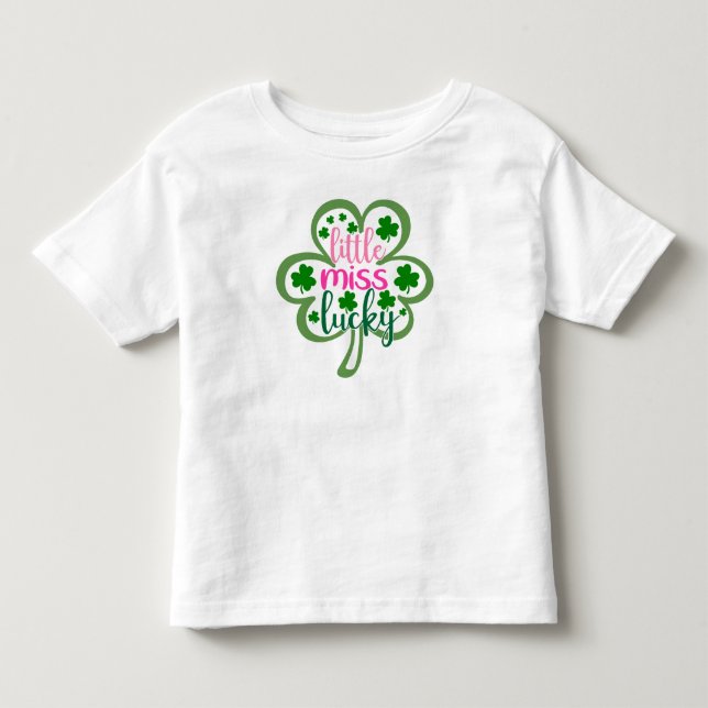 Camiseta De Bebé Pequeña Señorita Afortunada (Anverso)