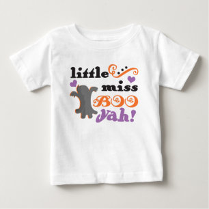Camiseta De Bebé pequeña señorita boo yah adorable halloween