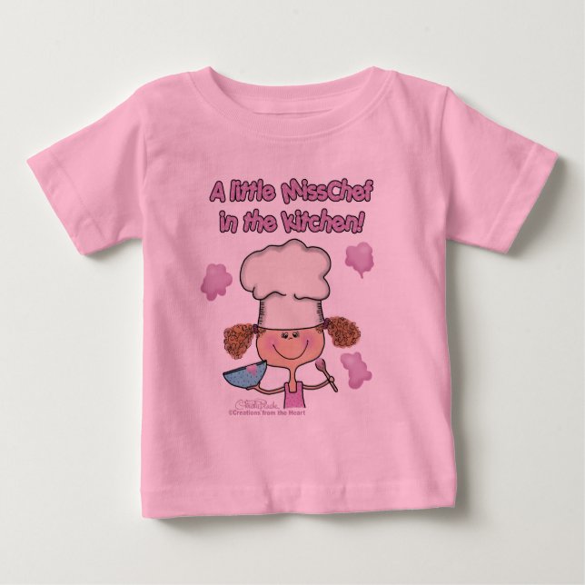 Camiseta De Bebé Pequeña señorita Chef (Anverso)
