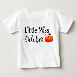 Camiseta De Bebé pequeña señorita octubre
