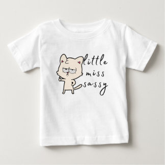 Camiseta De Bebé Pequeña señorita Sassy (Gato de Thumbs Up)