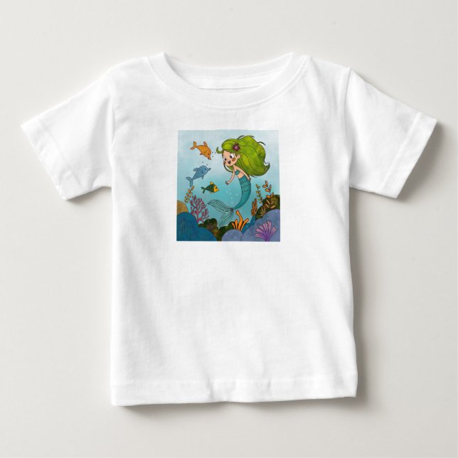Camiseta De Bebé Pequeña sirena (Anverso)