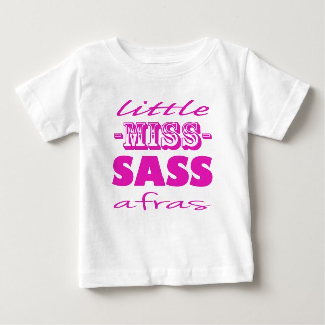 Camiseta De Bebé Pequeña Srta. rosada Sassafras (Anverso)