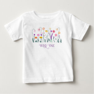 Camiseta De Bebé Pequeña Wildflower Cumple Un Año