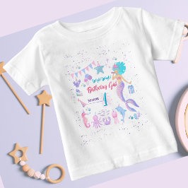 Camiseta De Bebé Pequeña y singular Chica caprichosa Sirena 1er cum