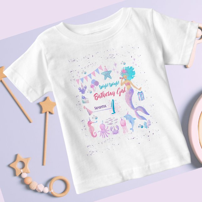 Camiseta De Bebé Pequeña y singular Chica caprichosa Sirena 1er cum (Subido por el creador)
