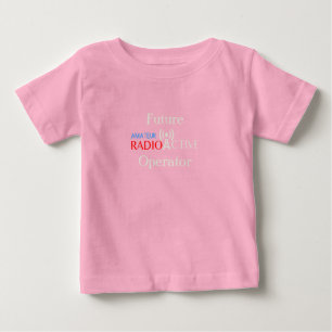 Camiseta De Bebé Pequenas niñas operadoras de radioaficionadas babe