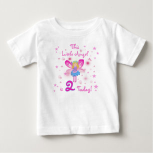 Camiseta De Bebé Pequeño Ángel 2 cumpleaños