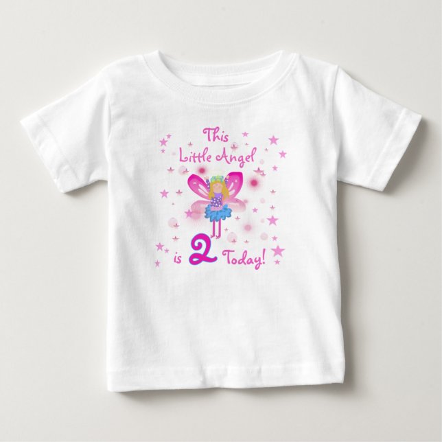 Camiseta De Bebé Pequeño Ángel 2 cumpleaños (Anverso)