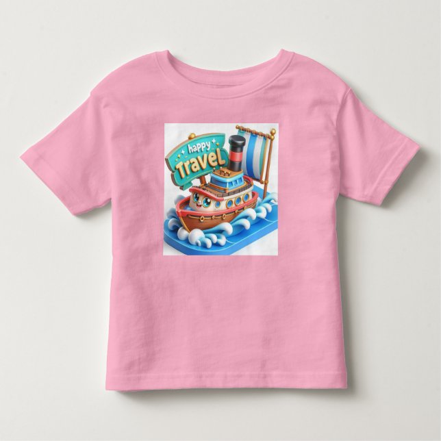 Camiseta De Bebé Pequeño barco de vapor de Natasha Us (Anverso)