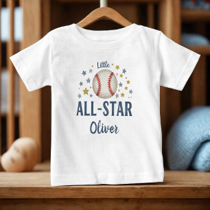 Camiseta De Bebé Pequeño Béisbol All-Star con Estrellas