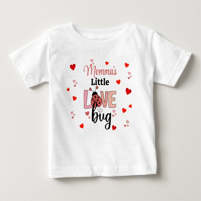 Camiseta De Bebé Pequeño Bicho de Amor de Mamá (Anverso)
