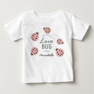 Camiseta De Bebé Pequeño Bicho del Amor Cumpleaños de Mariquita Ros