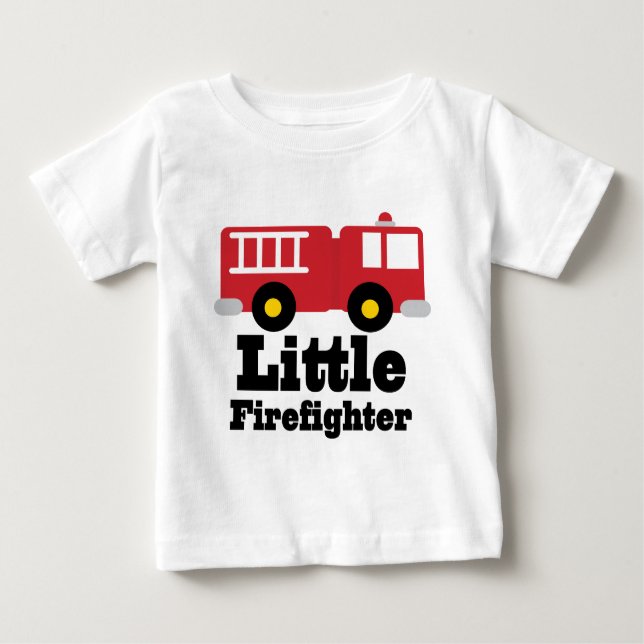 Camiseta De Bebé Pequeño bombero (Anverso)