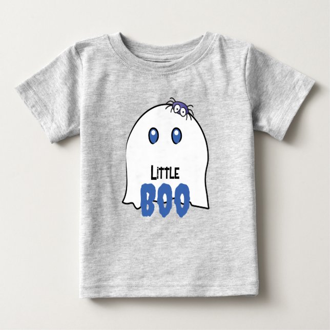 Camiseta De Bebé Pequeño Boo Primera Familia Fantasma De Halloween (Anverso)