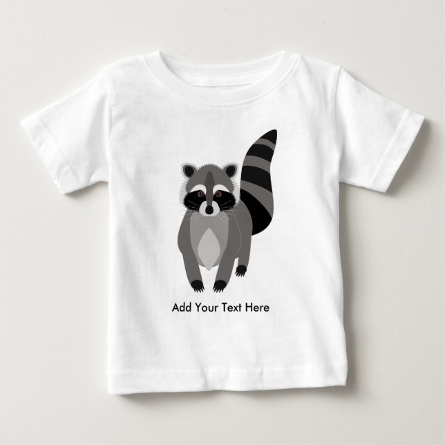 Camiseta De Bebé Pequeño bribón del mapache personalizado (Anverso)