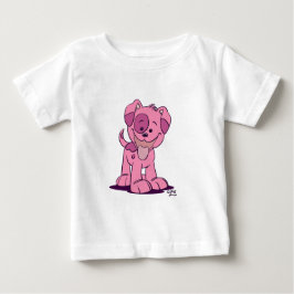 Camiseta De Bebé Pequeño cachorro rosa Baby Appartal