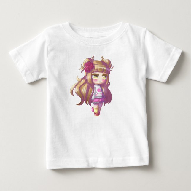 Camiseta De Bebé Pequeño Chica tímido (Anverso)