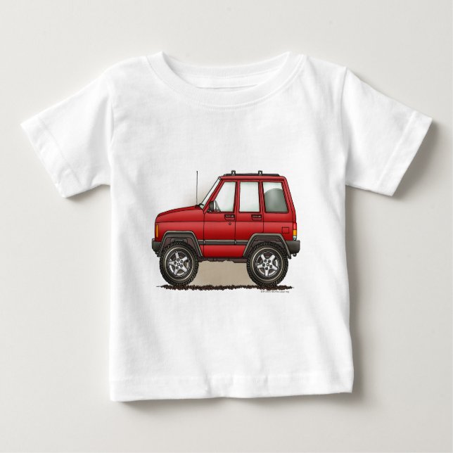 Camiseta De Bebé Pequeño coche de cuatro ruedas de SUV (Anverso)