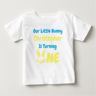 Camiseta De Bebé Pequeño conejito 1er cumpleaños