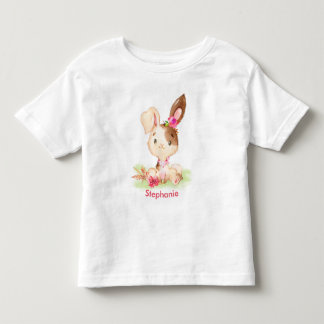 Camiseta De Bebé Pequeño conejito color agua rosa