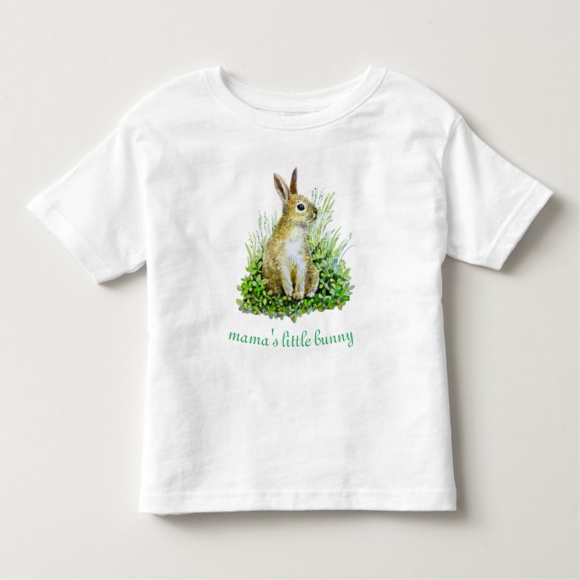 Camiseta De Bebé pequeño conejito de mamá (Anverso)