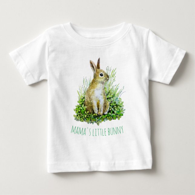 Camiseta De Bebé pequeño conejito de mamá (Anverso)