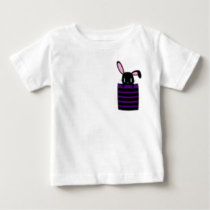 Camiseta De Bebé Pequeño conejito negro