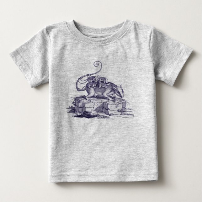 Camiseta De Bebé Pequeño conjunto de niños possum (Anverso)