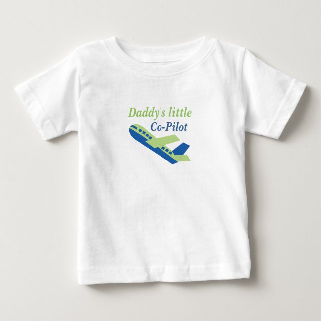 Camiseta De Bebé Pequeño copiloto de Daddys (Anverso)