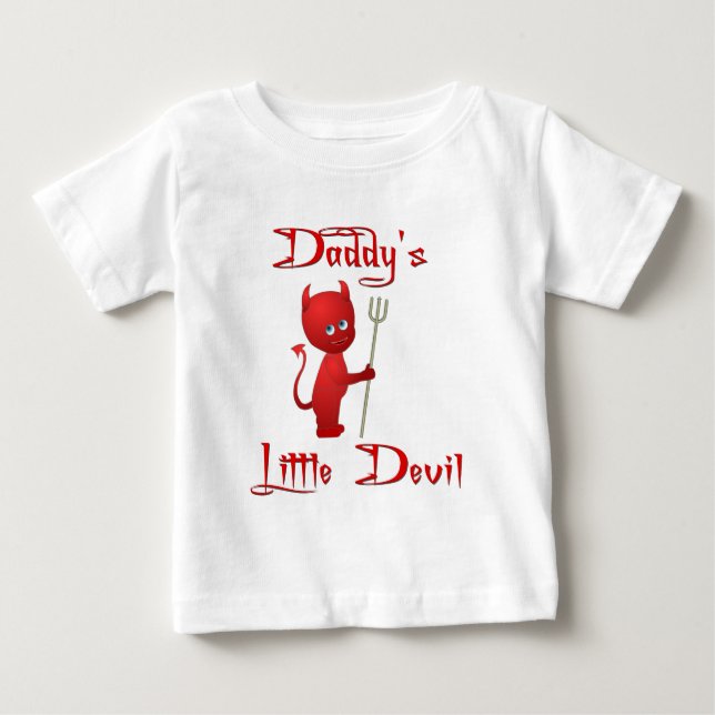Camiseta De Bebé Pequeño diablo de Daddys (Anverso)