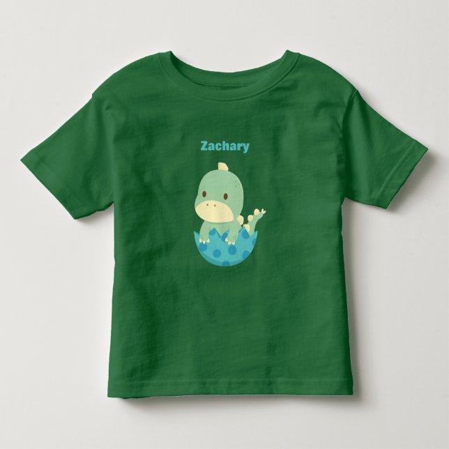 Camiseta De Bebé Pequeño Dino recién nacido bebé con sombrero (Anverso)