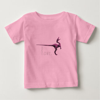 Camiseta De Bebé Pequeño dinosaurio rosado