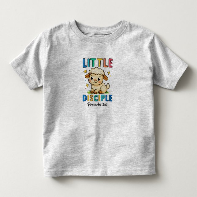 Camiseta De Bebé Pequeño Discípulo Proverbios 3:6 (Anverso)