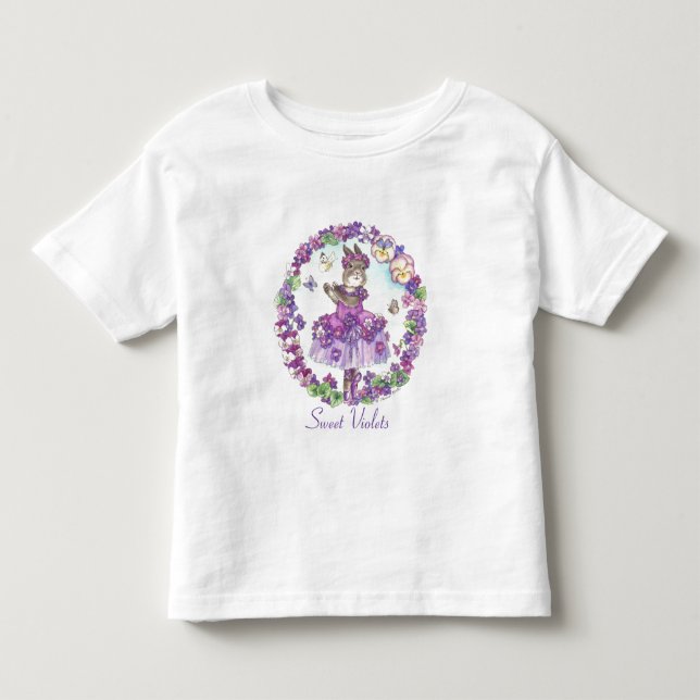 Camiseta De Bebé Pequeño dulce violeta Tee Shirt (Anverso)