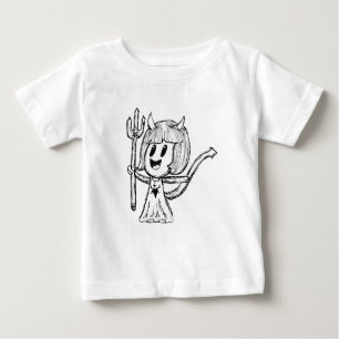 Camiseta De Bebé Pequeño esbozo del Chica del diablo