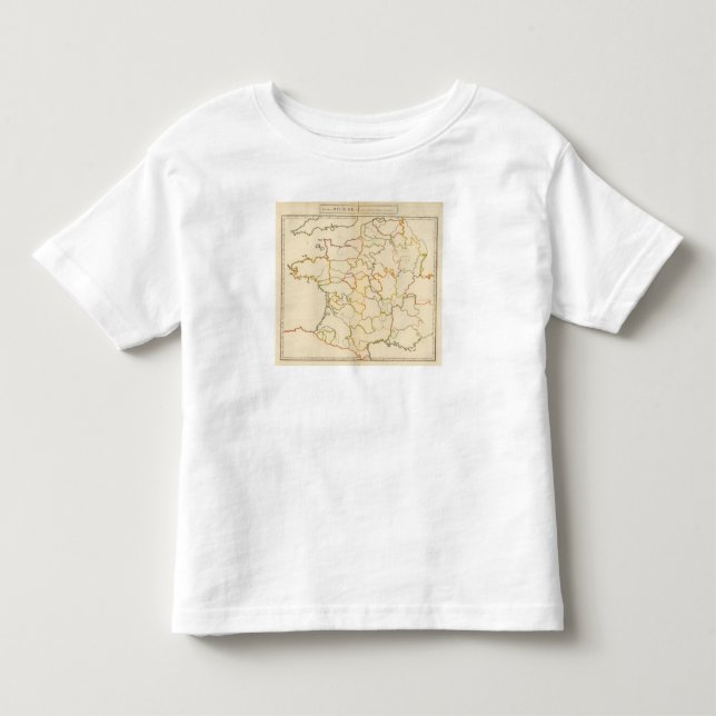 Camiseta De Bebé Pequeño esquema francés de los ríos (Anverso)