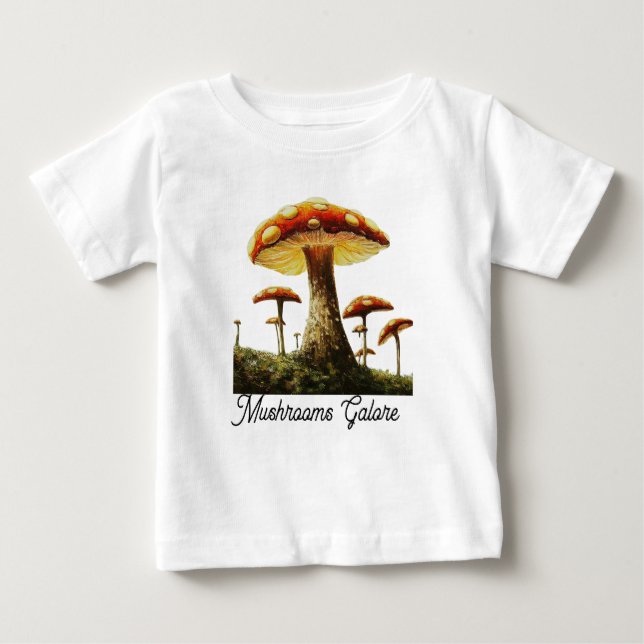 Camiseta De Bebé Pequeño Explorador: champiñones Galore (Anverso)