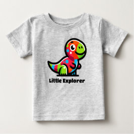 Camiseta De Bebé Pequeño Explorador de dinosaurios niño pequeño col