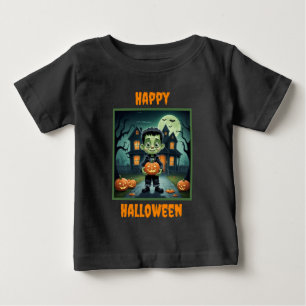 Camiseta De Bebé Pequeño Frankenstein Halloween