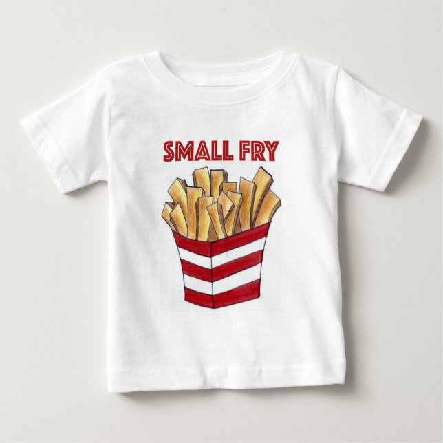 Camiseta De Bebé PEQUEÑO Fry Foodie Fries Francesas Papas comida rá (Anverso)