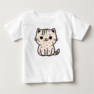 Camiseta De Bebé Pequeño gatito floral