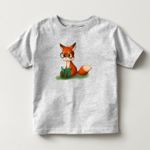 Camiseta De Bebé Pequeño gráfico lindo libro de arte gráfico Fox An