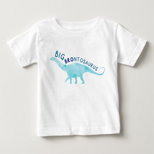 Camiseta De Bebé Pequeño Gran Brontosaurus Dinosaur Brother T-Shirt (Anverso)