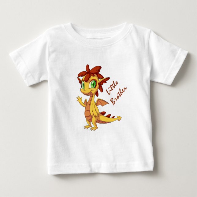 Camiseta De Bebé Pequeño Hermano Bebé Bella Camiseta/Dragón (Anverso)